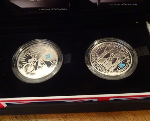 2012 OLYMPICS COUNTDOWN PIEFORT £5 銀貨 5 Pounds - Elizabeth II (XXX Olympiad, Countdown 1; Silver