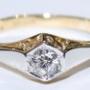 18ct. Old Cut Diamond Solitaire, 0.25ct. - size M+
