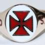 9ct. Rose Gold Knights Templar Masonic Signet Ring