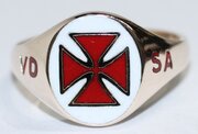 9ct. Rose Gold Knights Templar Masonic Signet Ring