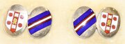 Pair 9ct. Yellow Gold Rossall School Cufflinks