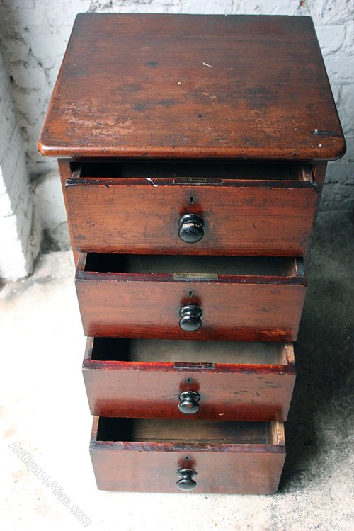 Victorian Stained Pine Bedside Chest Of Drawers Antiques Atlas
