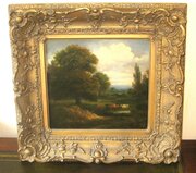 18th Century Oil By John Rathbone Wooded Landscape