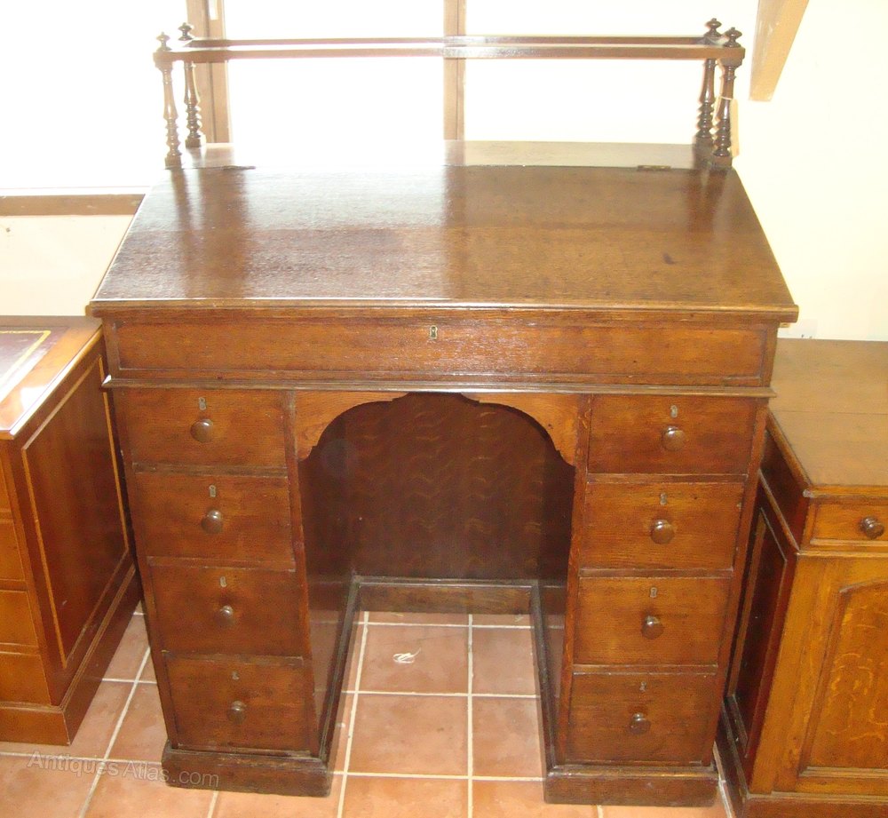 An Early Oak Standing Slope Top Study Desk Antiques Atlas