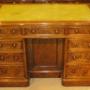 Beautifully grained Victorian burr walnut desk