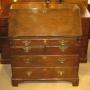 Early Georgian oak bureau with a fitted interior