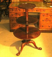 Victorian Mahogany 3 Tiered Dumb Waiter