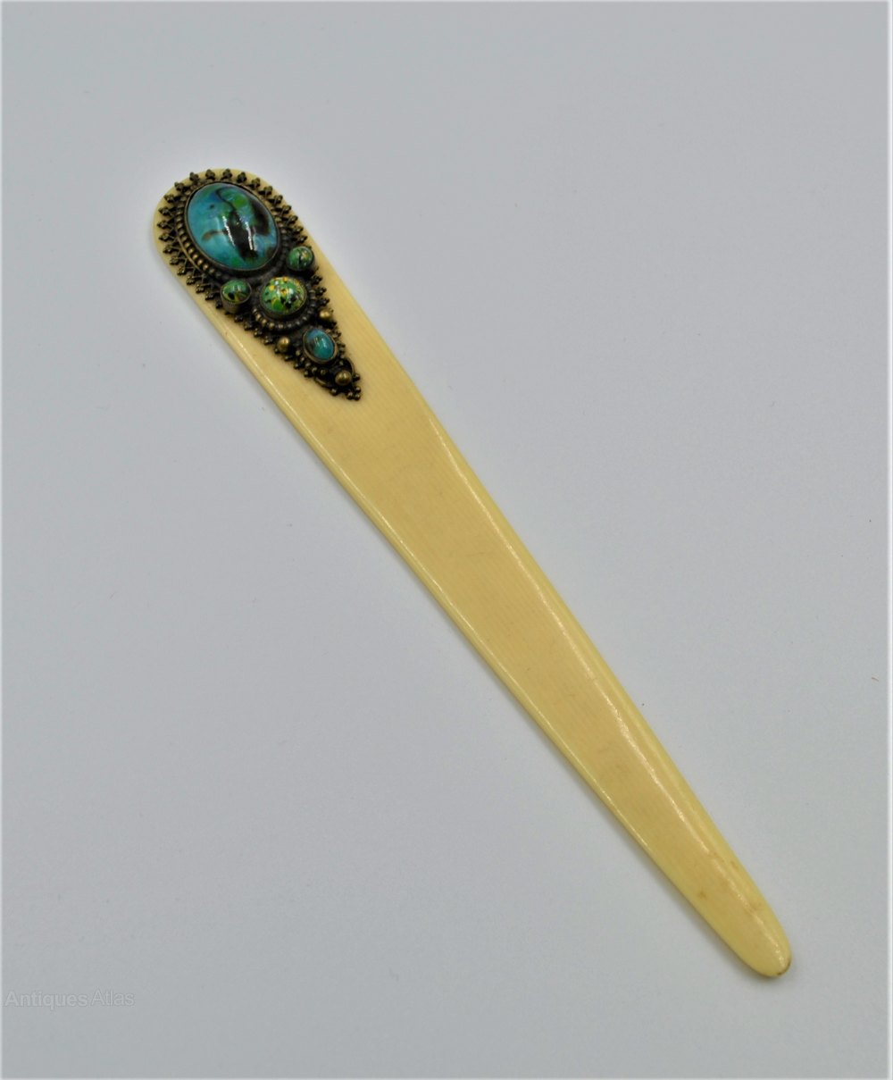 Antiques Atlas Antique French Ivory Celluloid Mount Letter Opener