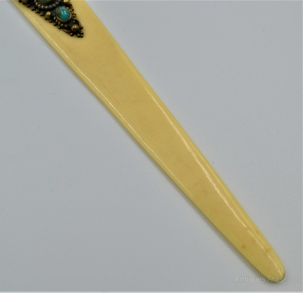 Antiques Atlas Antique French Ivory Celluloid Mount Letter Opener