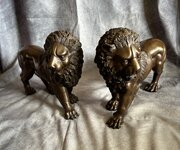 Antique Victorian Bronze Lion
