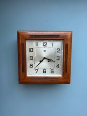 French Art Deco Striking Wall Clock By Odo