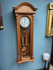 German Vienna Twin Weight Regulator Clock 