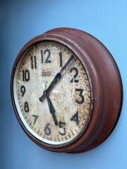 Large Smiths Metal Factory Clock C1930