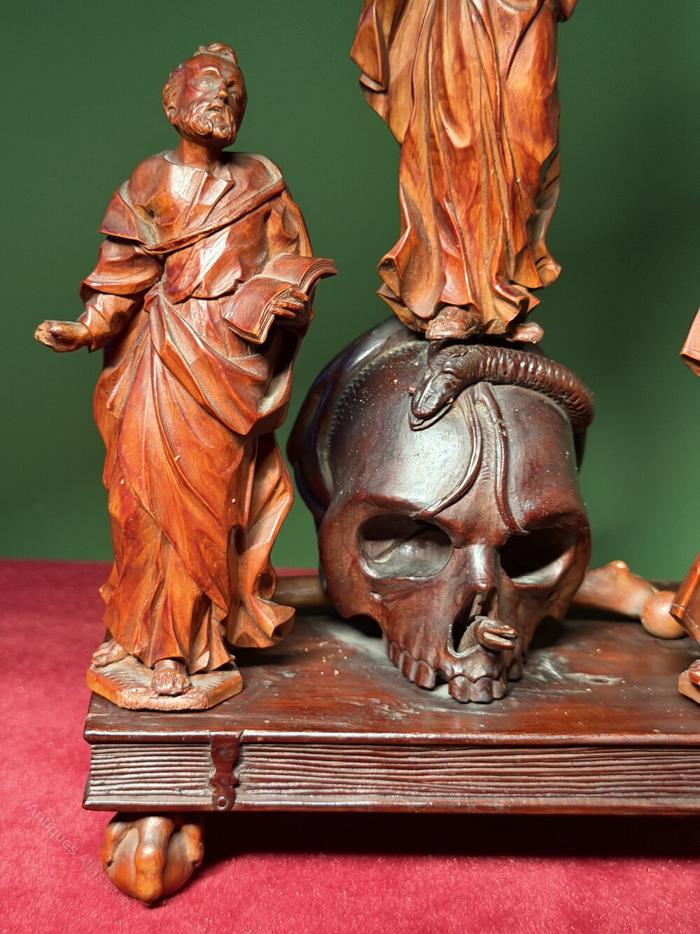 Antiques Atlas - 18th Century Memento Mori Skull Crucifix Sculpture ...