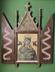 19th Century Gothic Revival Religious Oil Painting