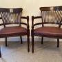 Fine pair of Mahogany Library Chairs