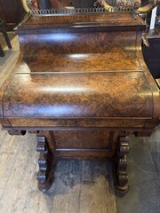 Victorian Burr Walnut Davenport 