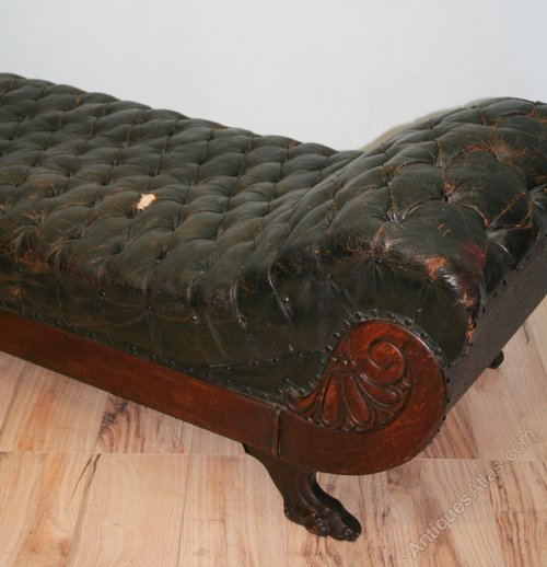 19th Century American Leather Fainting Couch Antiques Atlas