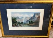 1869 American Engraving Of Yosemite Valley Framed