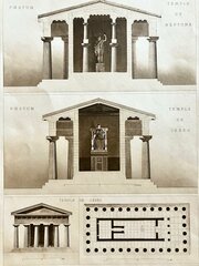 1890s Photogravure Temples Of Neptune & Ceres