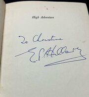 1955 Signed Edmund Hillary 1st Ed High Adventure 