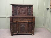 17th  Century Carved Oak Court Cupboard, Cottage L