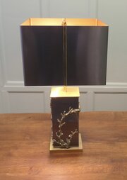1970s Signed Maison Charles Coral Lamp, Inox Colle