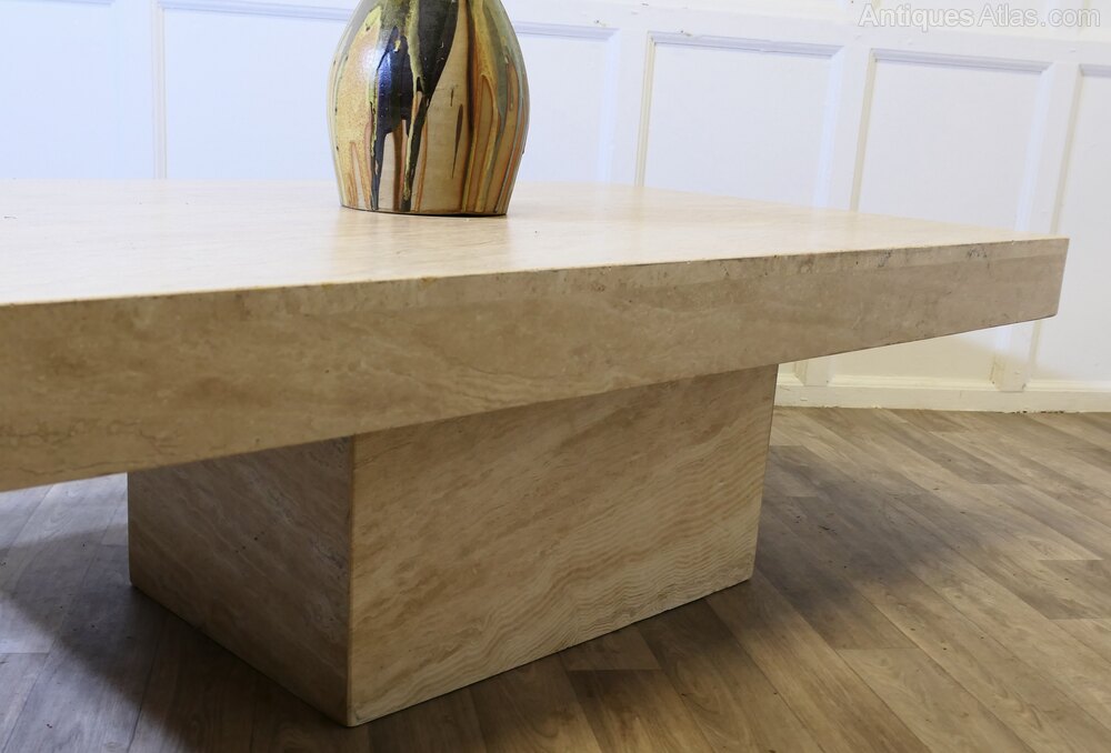 1970s Vintage Travertine Stone Cube Coffee Table as284a10949 / TNG267 ...