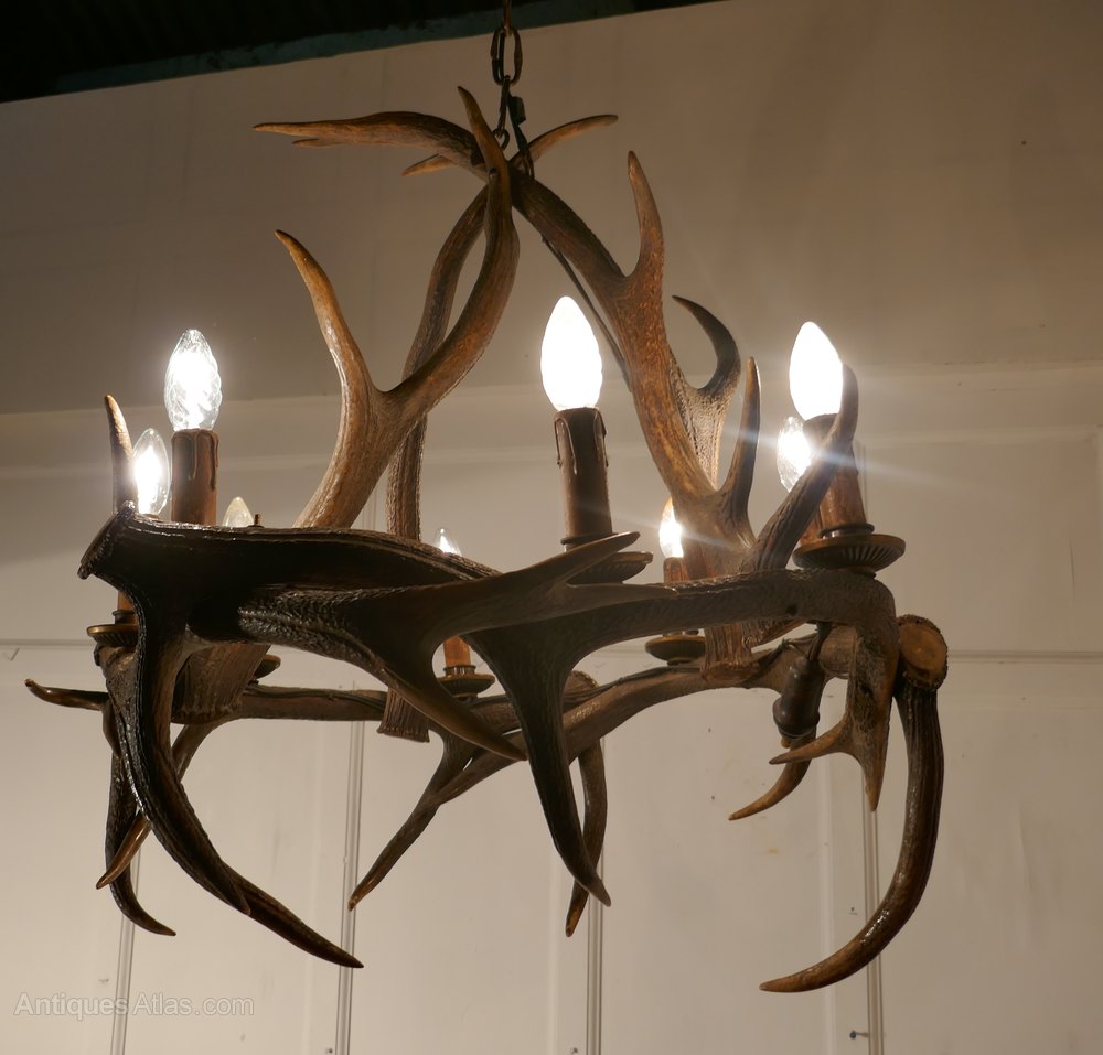 Antiques Atlas 19th Century Black Forrest Stag Antler Chandelier 19th Century Black Forrest Stag Antler Chandelier Antique Chandeliers Alt5