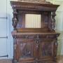 19th Century Carved Oak Mirror Back Dresser  