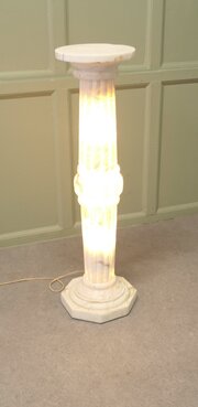 19th Century French Marble Illuminated Torchere  