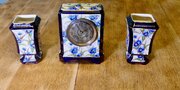 19th Century French Porcelain Clock Set