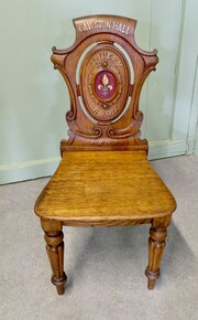 19th Century Golden Oak Hall Chair