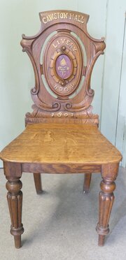 19th Century Golden Oak Hall Chair