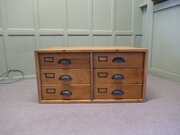 19th Century Pine Filing Cabinet Drawers, 