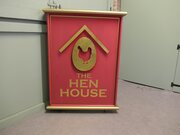 3 Dimensional Metal Framed Hanging Pub Sign.  
