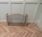 3 Fold French Brass Fire Guard 