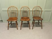3 Hand Made Country Kitchen Chairs 