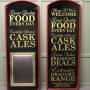 6ft Illuminated Menu Board & Restaurant Welcome  