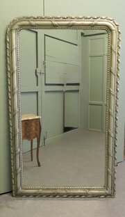 6ft Tall French Silver Gilt Louis Philippe Mirror