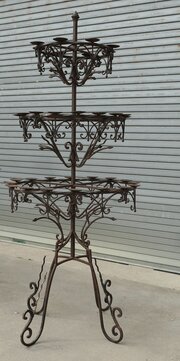 7ft3” Tall Medieval Candelabra. Castle Torchere 
