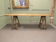 8ft Elm Harvest Table From South West France 