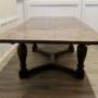 9ft  19th Century Carved and Marquetry Oak Draw Leaf Table