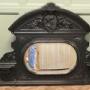 A 19th C, Cast Iron Overmantel Mirror