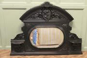 A 19th C, Cast Iron Overmantel Mirror