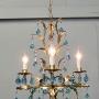 A Charming French Turquoise Crystal Chandelier