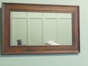 A Good Plain Oak Wall Mirror
