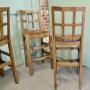 A Good Trio of Arts and Crafts High Bar Stools  in Leather and Golden Oak