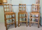 A Good Trio Of Arts And Crafts High Bar Stools