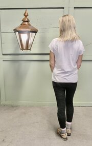 A Large 6 Side Copper Wall Hanging Lantern